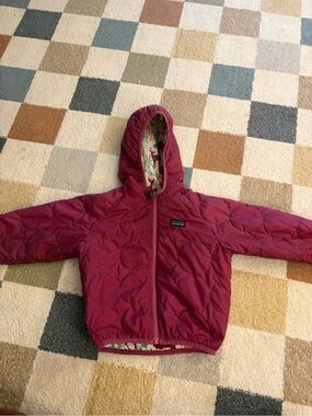 Patagonia Kids Hooded Puffer Jacket - Berry Plum